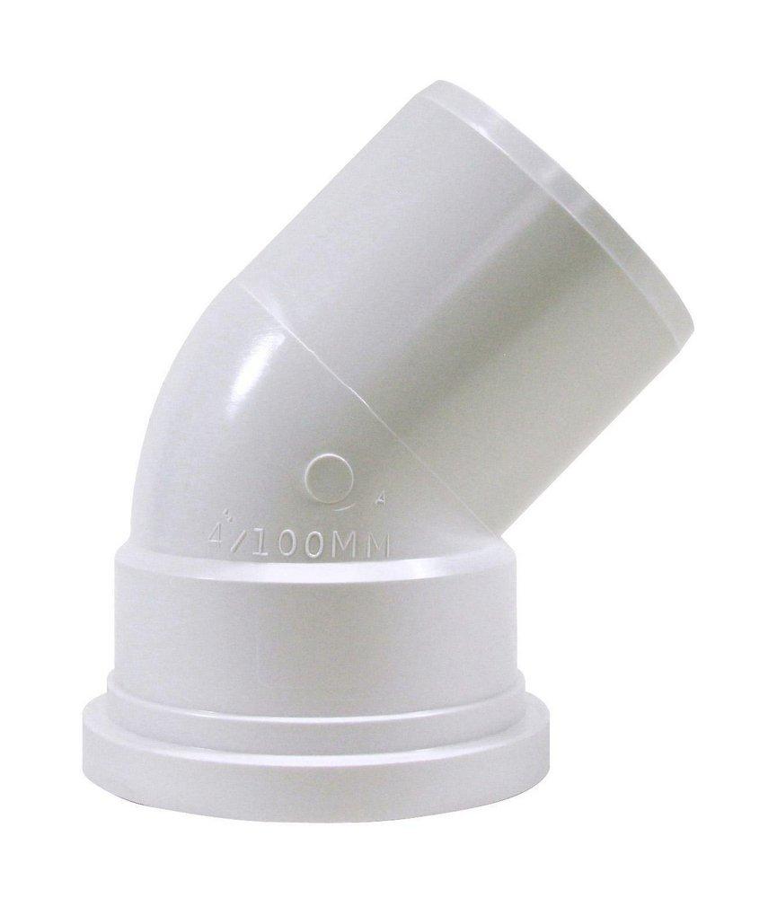 TRENCH TOUGH PLUS Spigot x Gasket 45 Degree SDR 26 Plastic Sewer Elbow 