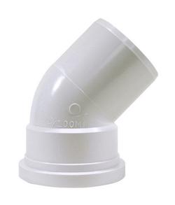 4 in. Spigot x Gasket 45 Degree SDR 26 Plastic Sewer Elbow