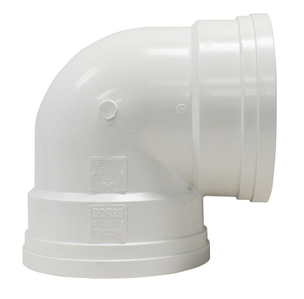 TRENCH TOUGH PLUS Gasket 90 Degree SDR 26 Plastic Sewer Elbow 