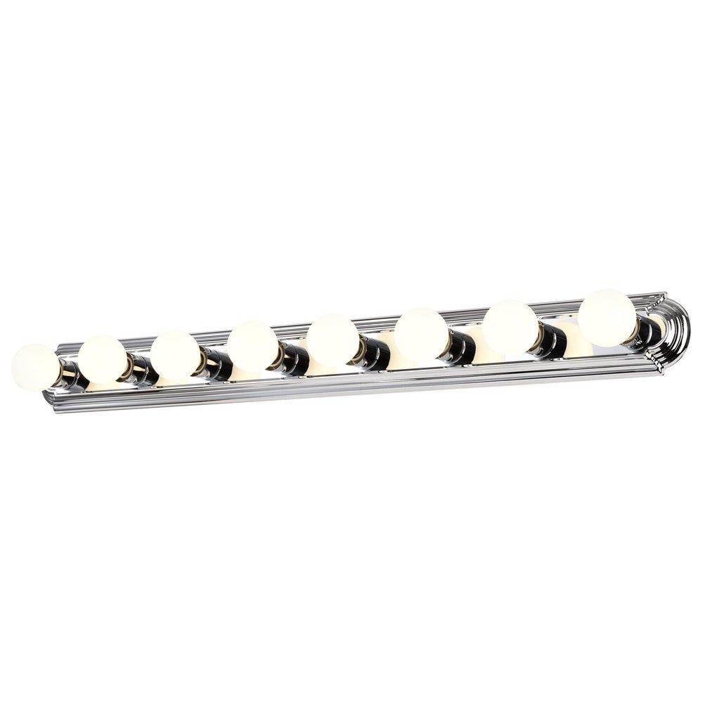 NUVO Polished Chrome 60W 8-Light Vanity Light Bar 