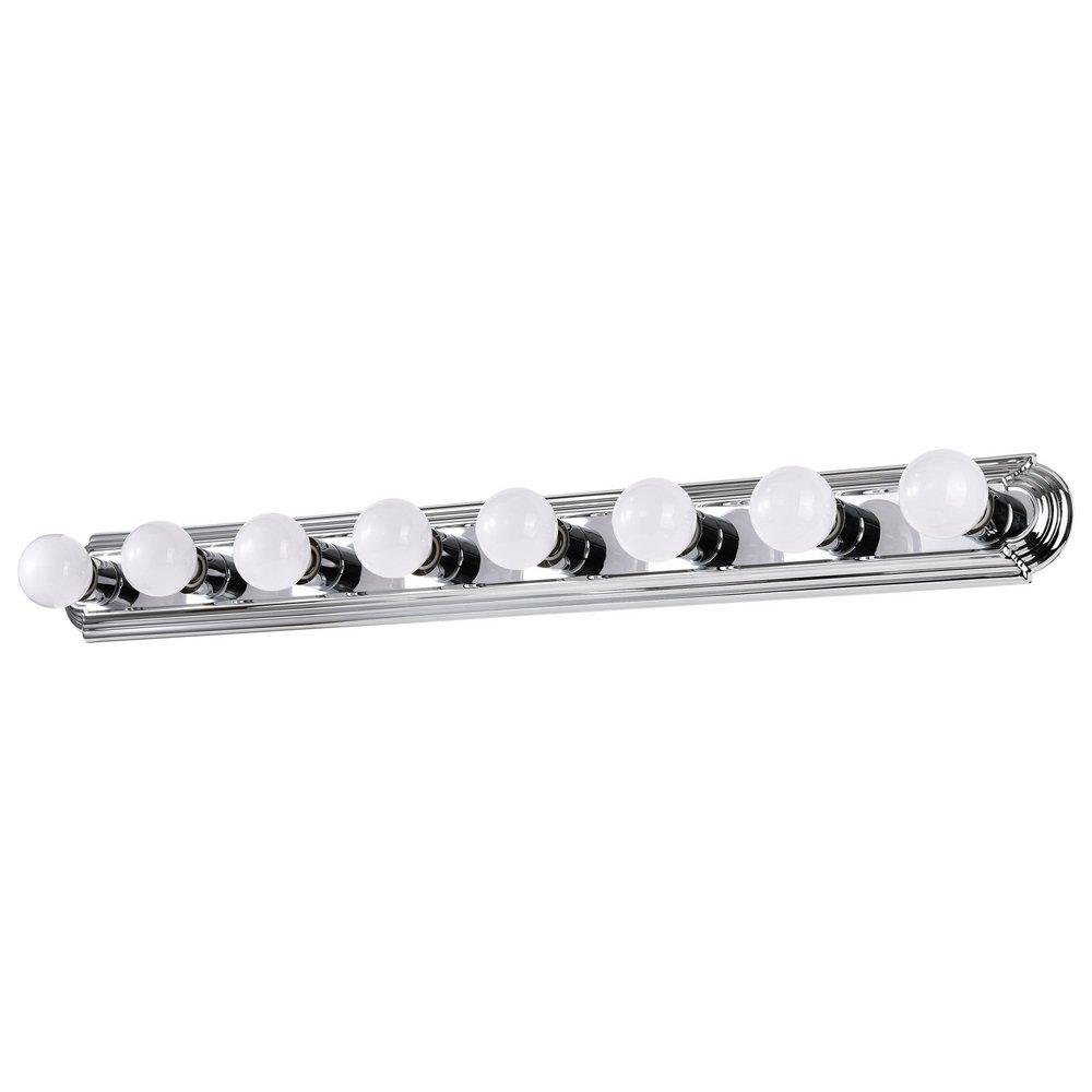 NUVO Polished Chrome 60W 8-Light Vanity Light Bar 