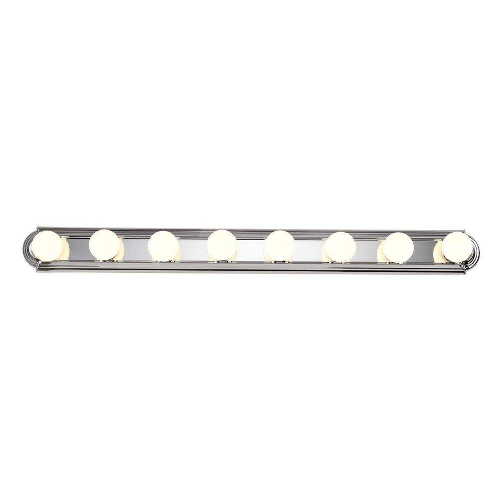 NUVO Polished Chrome 60W 8-Light Vanity Light Bar 