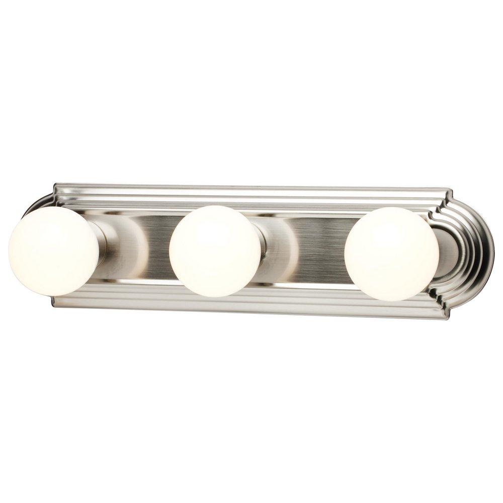 NUVO Brushed Nickel 3 Light 300W 18 in. Vanity 