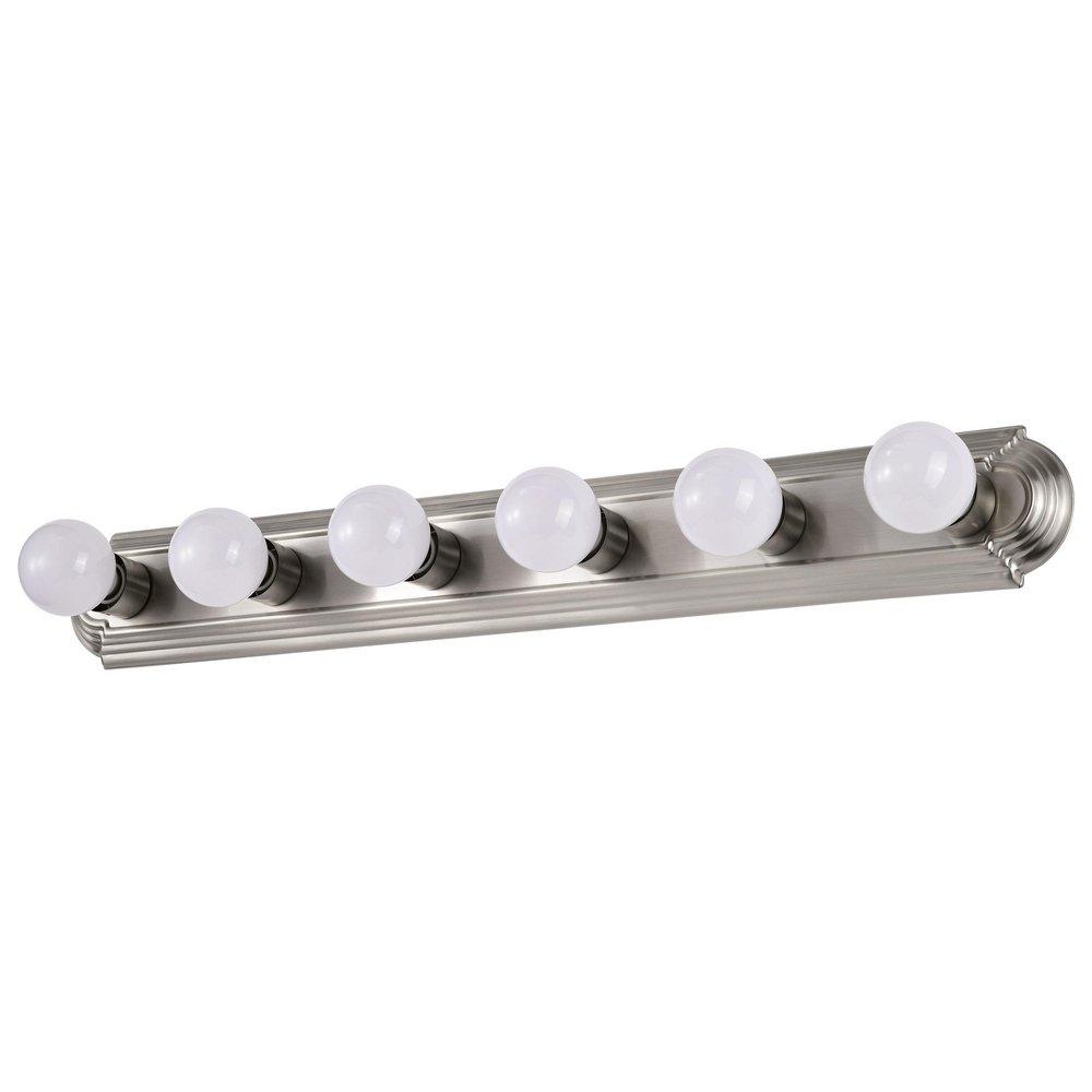 NUVO Brushed Nickel 6 Light 600W 36 in. Vanity 