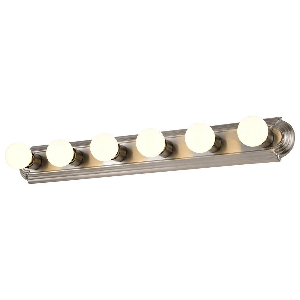 NUVO Brushed Nickel 6 Light 600W 36 in. Vanity 