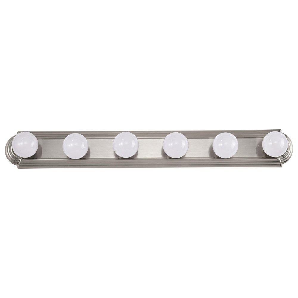 NUVO Brushed Nickel 6 Light 600W 36 in. Vanity 