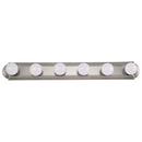 NUVO Brushed Nickel 6 Light 600W 36 in. Vanity 