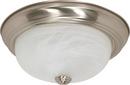 NUVO Brushed Nickel 13 in. 2-Light 60W Flush Mount Ceiling Fixture 