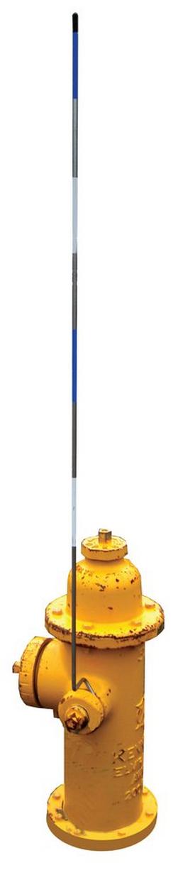 6 ft. Hydrant Marker with Reflective Red Bands and No Flag