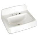 3-Hole Wall Mount Rectangular Lavatory Sink in White