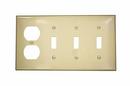 4-Gang 1-Duplex Device Standard Size Combination Wall Plate in White
