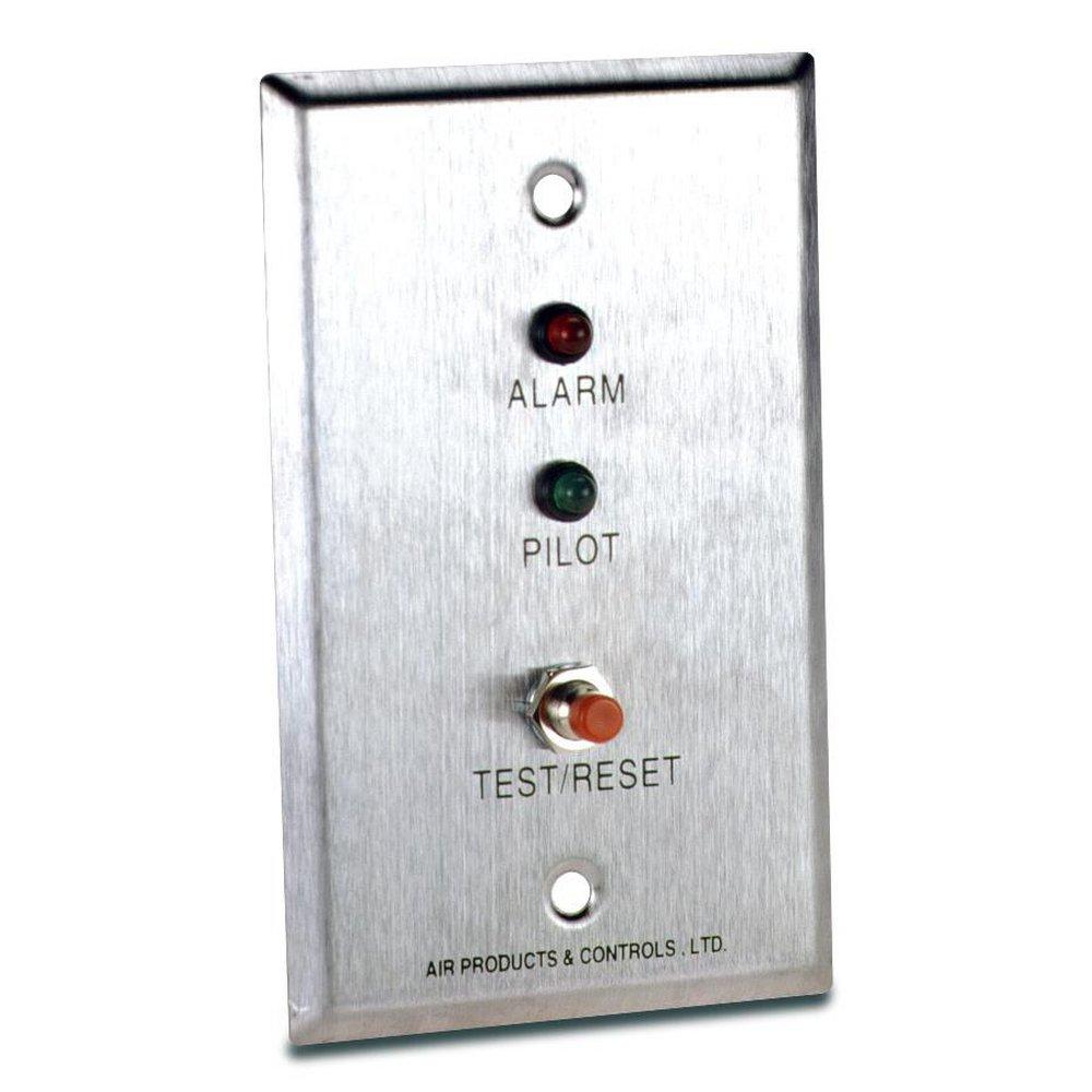 APC Brushed Stainless Steel Remote Pilot Alarm LED Push Button test Resetable 