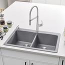 BLANCO Metallic Grey 33 x 22 in. 1 Hole Composite Double Bowl Dual Mount Kitchen Sink 