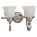 8 in. 100 W 2-Light Wall Mount Medium Sconce in Brushed Nickel