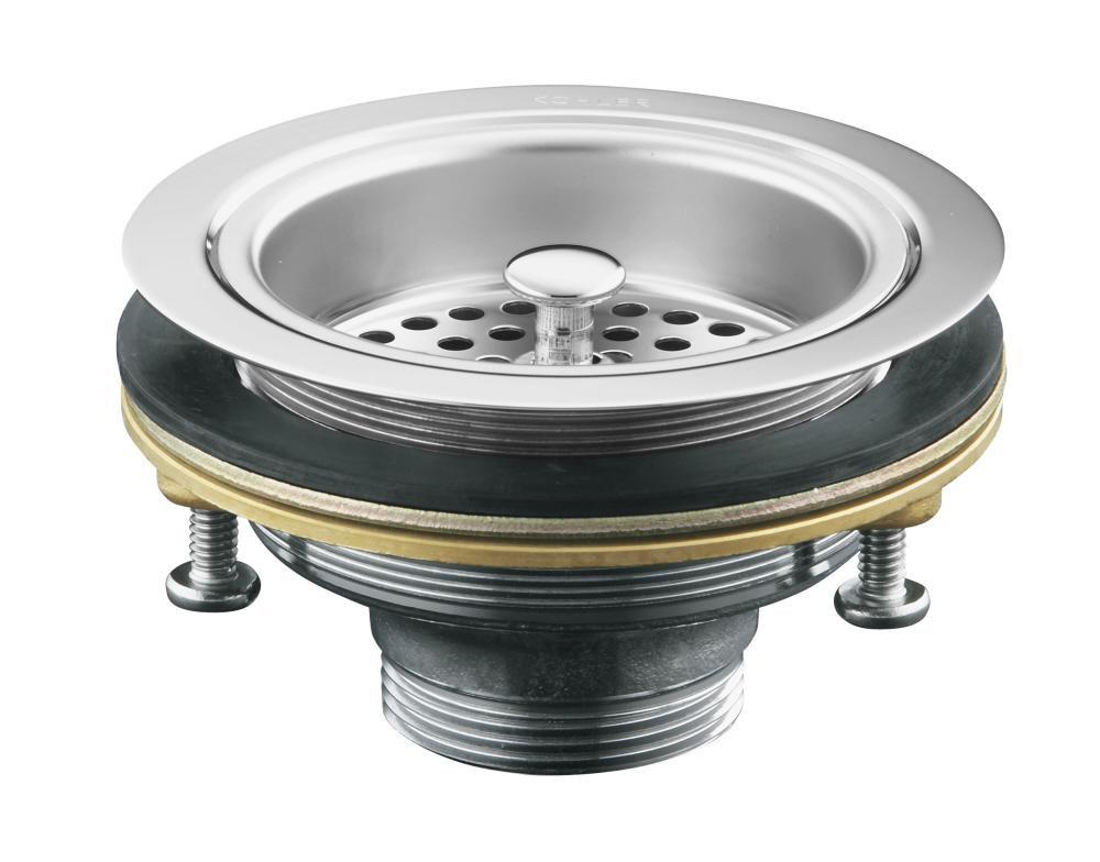 KOHLER Polished Chrome Manual Sink Strainer 