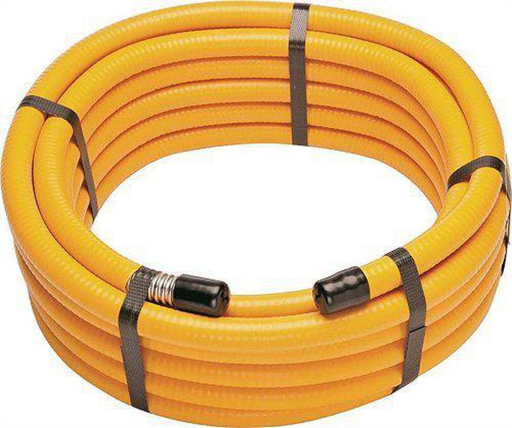 Tru-Flex Metal Hose Corporation Yellow 25 ft. 304 Stainless Steel Corrugated Tubing in Yellow 