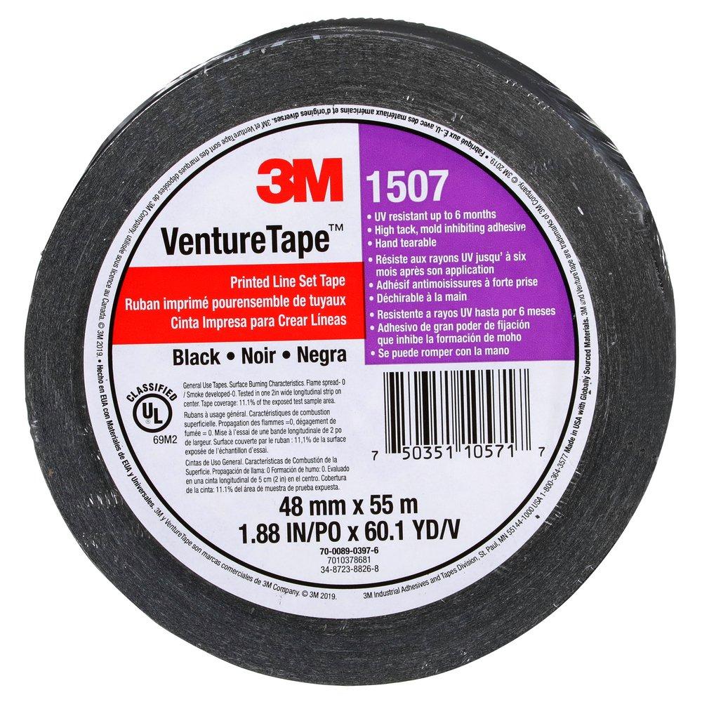 3M&trade; Venture Tape&trade; Black 2 in x 60 yd. Plastic Line Set Tape 