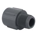 Dark Grey PVC Schedule 80 Male Adapter 