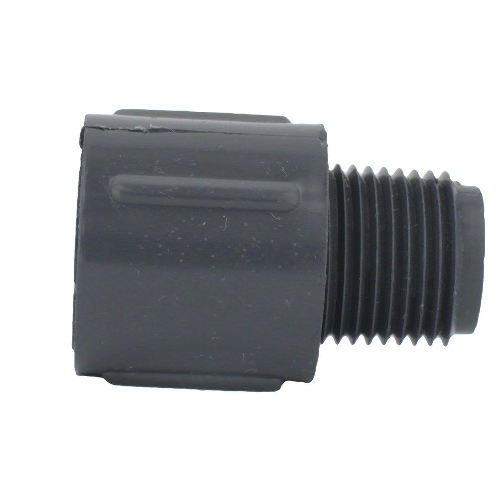 Dark Grey PVC Schedule 80 Male Adapter 