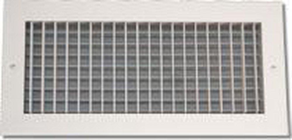 Shoemaker Manufacturing 14 x 8 in. White Adjustable Steel Double Deflection Diffuser 