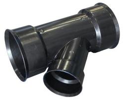 6 x 6 x 4 in. Bell End HDPE Double Wye