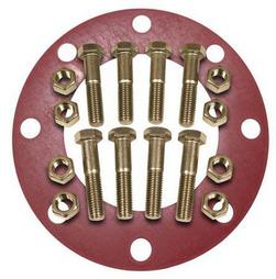 8 in. 150# Red Rubber 316SS 1/8 in. Nut, Bolt & Full Face Gasket Kit
