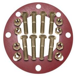 8 in. 150# Red Rubber 316SS 1/8 in. Nut, Bolt & Full Face Gasket Kit