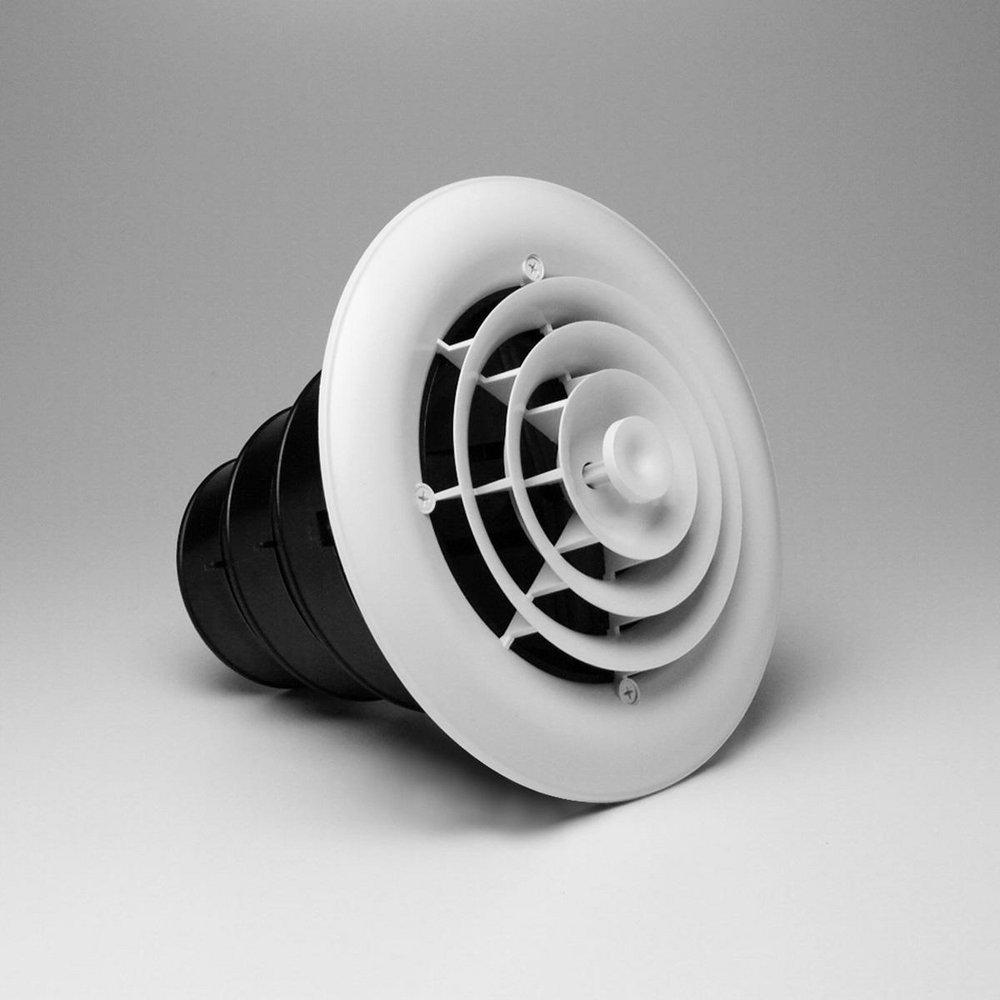 Rectorseal White Residential Ceiling Diffuser in White Plastic 