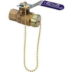 3/4 in. DZR Bronze Full Port NPT x Hose 600# Ball Valve