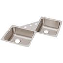 32 x 32 in. No Hole Stainless Steel Double Bowl Drop-in Kitchen Sink in Lustrous Satin