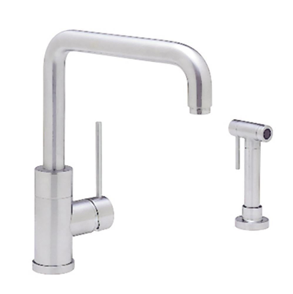 BLANCO Satin Nickel 2.2 gpm 1-Hole Kitchen Sink Faucet with Single Lever Handle 