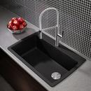 BLANCO Anthracite 33-1/2 x 22 in. 1 Hole Composite Single Bowl Dual Mount Kitchen Sink 