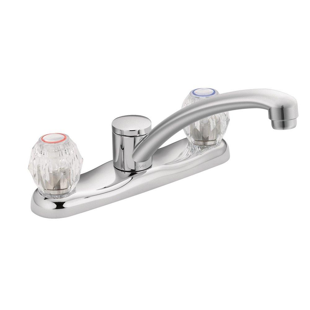 Moen Polished Chrome Two Handle Kitchen Faucet 