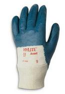Size 9 Nitrile Coated Cotton Automotive and Chemical Resistant Reusable Gloves in Blue