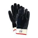 L Size Nitrile Gloves Rough Grip in White and Navy