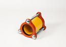 3 x 4 in. Grooved Yellow Shop Coated Ductile Iron Coupling with Low Alloy Steel Bolt, Rubber Gasket and Trackhead Bolt