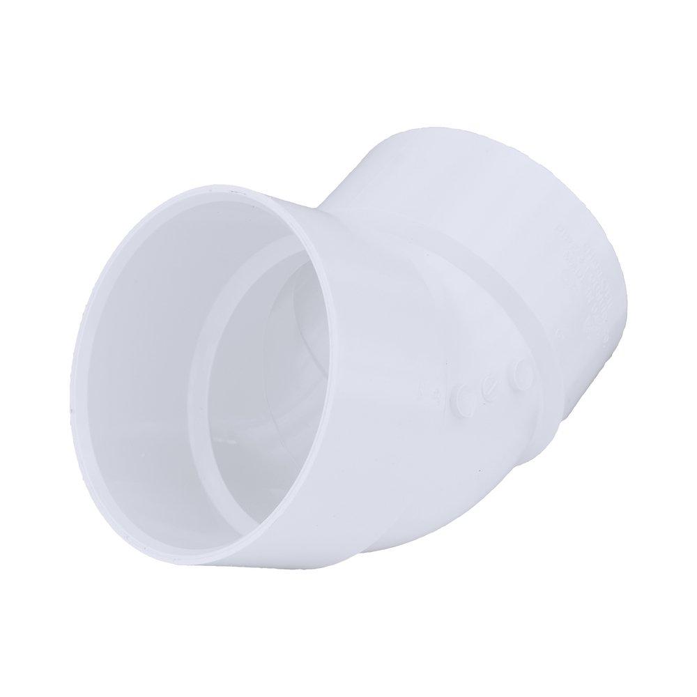 White PVC DWV 45° Elbow 
