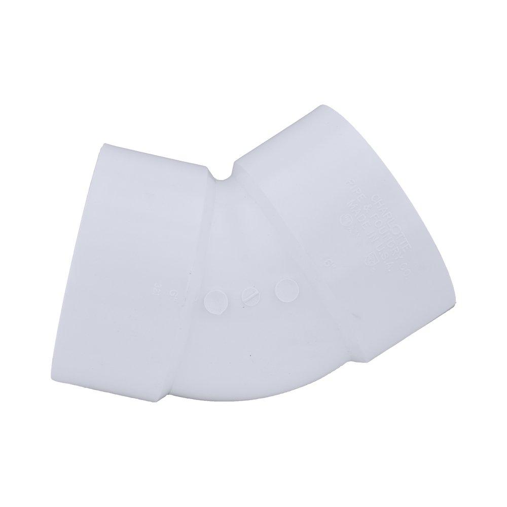 White PVC DWV 45° Elbow 
