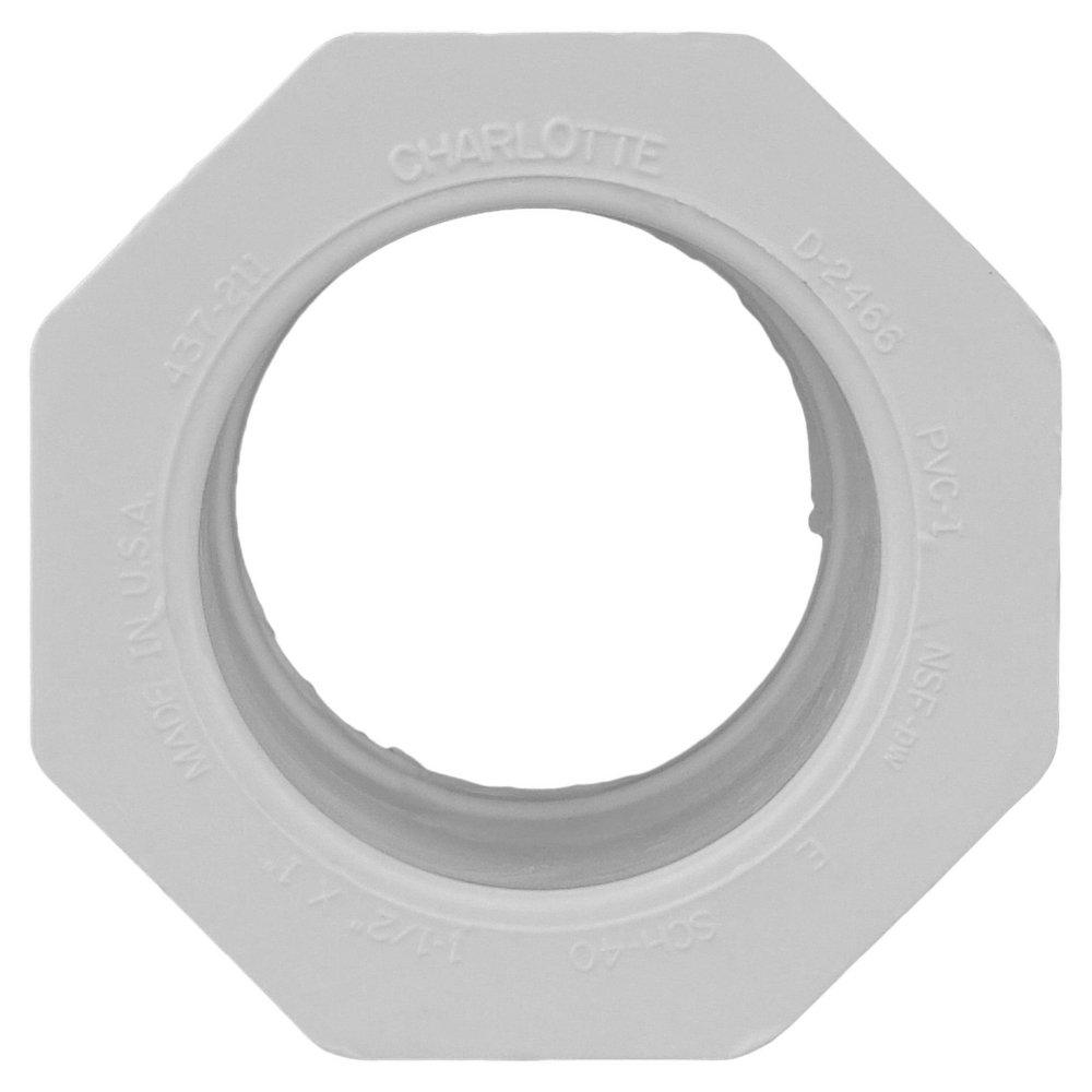 White PVC Schedule 40 Bushing 