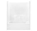 Aquatic White 60 x 30 in. Tile Tub and Shower in White 