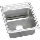 3-Hole 1-Bowl Topmount Kitchen Sink with Center Drain in Lustrous Highlighted Satin