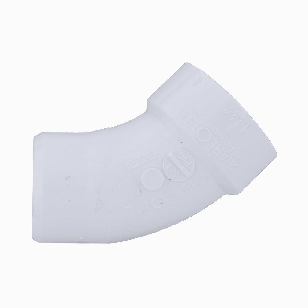 White PVC DWV 45° Street Elbow 