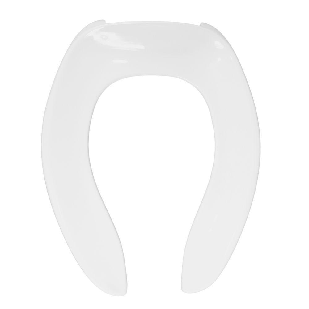 Centoco Manufacturing White Elongated Open Front Toilet Seat 