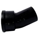 Black Hub x Spigot Service Cast Iron 1/16 Degree Bend 