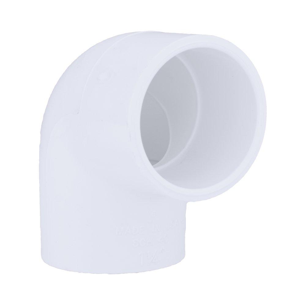 White PVC Schedule 40 90&deg; Elbow 