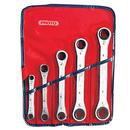 Stanley-Proto Polished Chrome Ratchet Box Wrench Set 