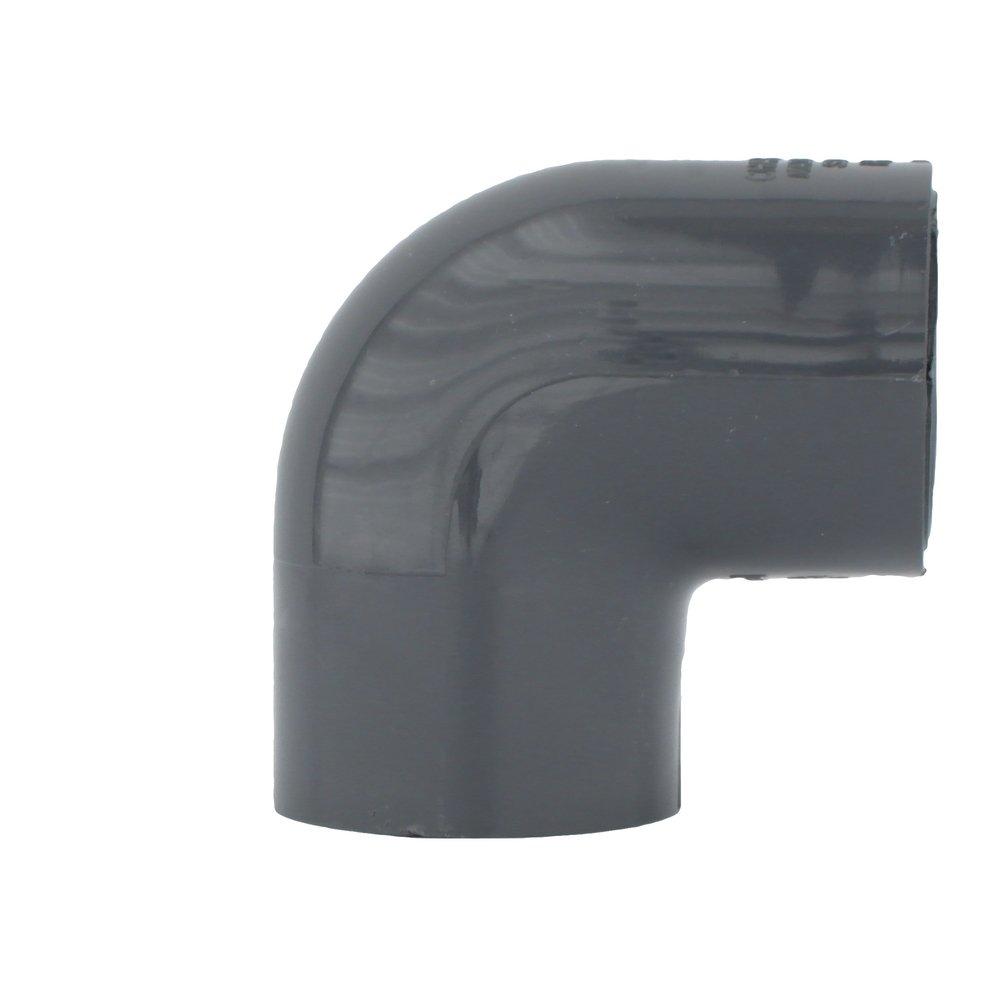 Dark Grey PVC Schedule 80 90&deg; Elbow 