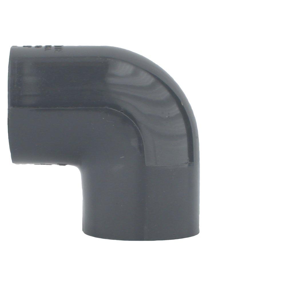 Dark Grey PVC Schedule 80 90&deg; Elbow 