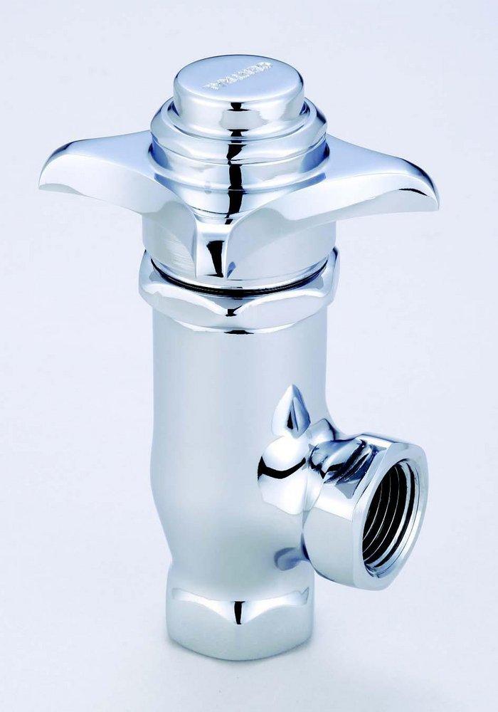 Central Brass Polished Chrome Four Arm Handle Angle Supply Stop Valve in Polished Chrome 