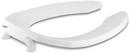 KOHLER White Elongated Open Front Toilet Seat 